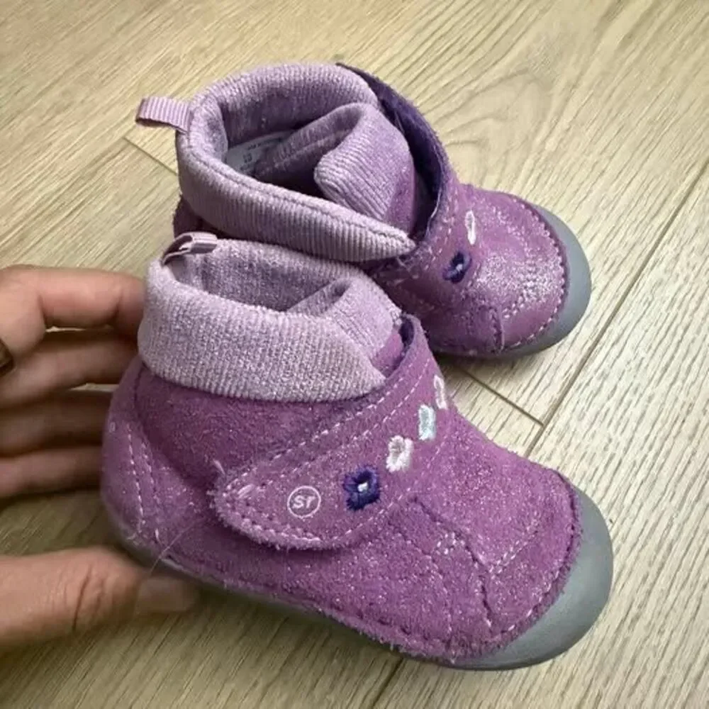 Stride Rite SM Sophie Purple Baby Shoes size 4c